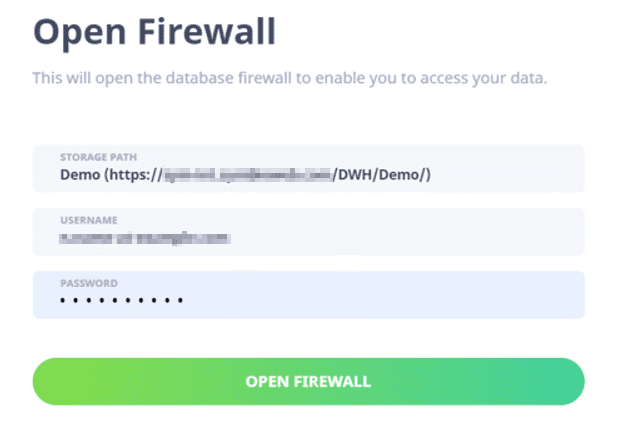 Open firewall